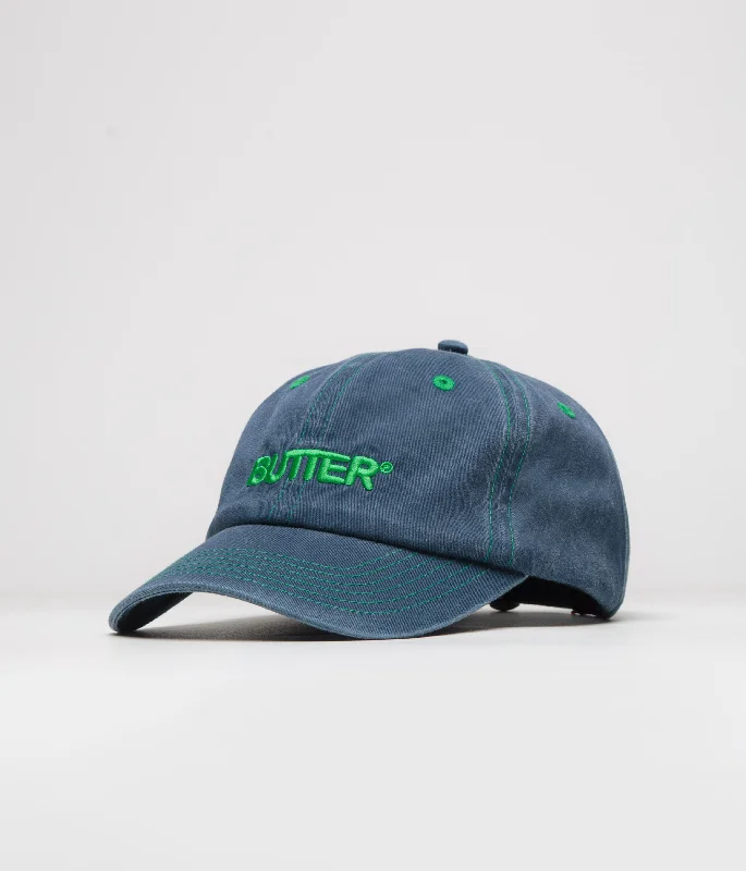 baseball hat fire spirit -  Butter Goods Rounded Logo Cap - Navy