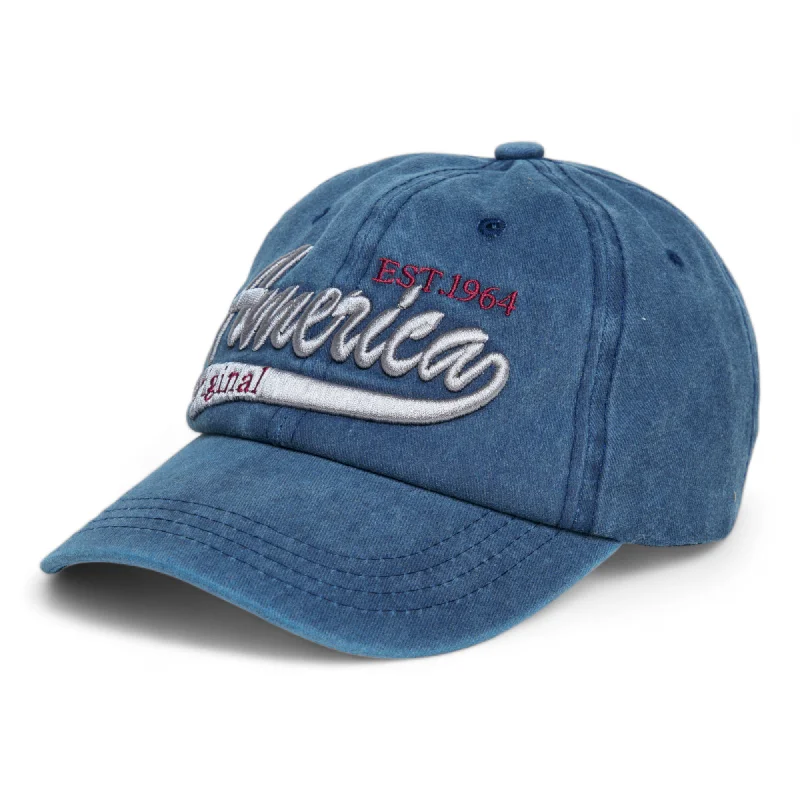 baseball hat team forever -  Chokore American Embroidered Baseball Cap (Blue)