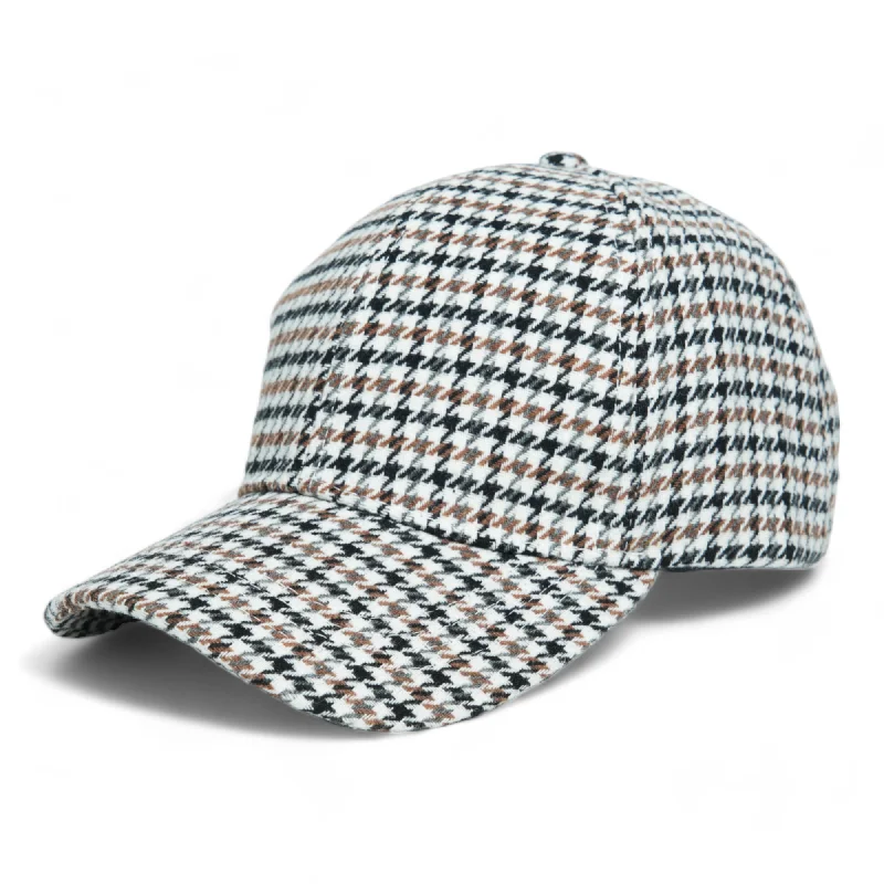 baseball hat sideline style -  Chokore Autumn Herringbone Pattern Baseball Cap (White)