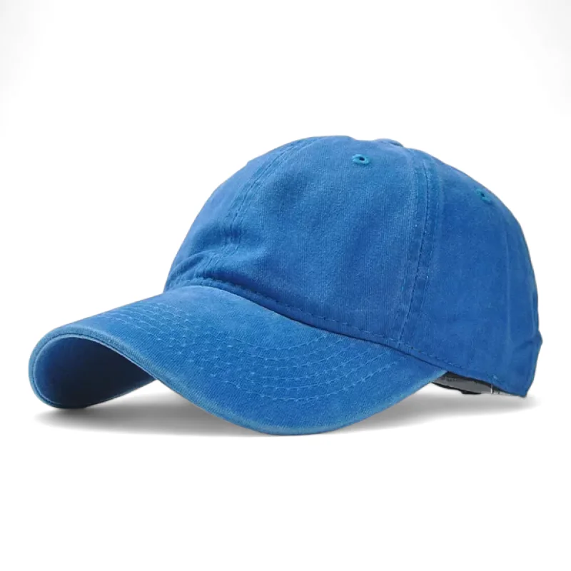 baseball hat track star -  Chokore Blank Washed Baseball Cap (Blue)