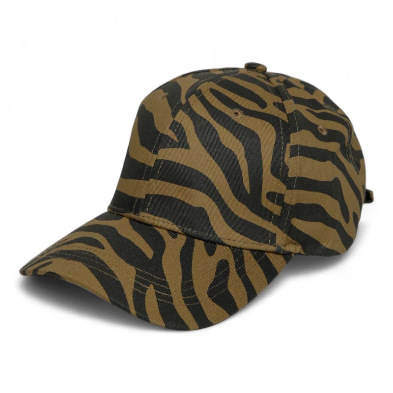 baseball hat retro logo -  Chokore Cow print Baseball Cap (Light Brown)