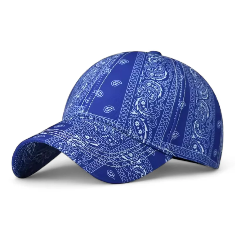 baseball hat championship edition -  Chokore Paisley Print Baseball Cap (Navy Blue)