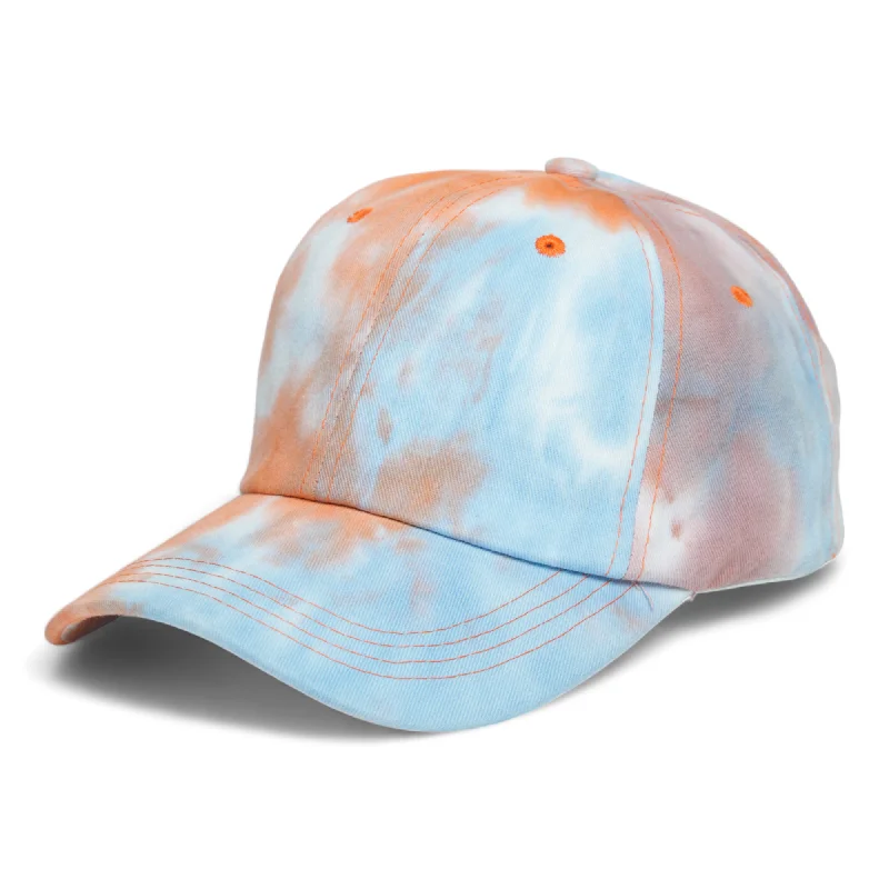 baseball hat patterned design -  Chokore Pastel Tie-Dye Cotton Baseball Cap (Orange)