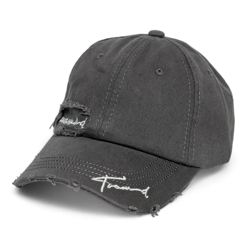 baseball hat everyone’s pick -  Chokore Ripped Denim Baseball Cap (Dark Gray)