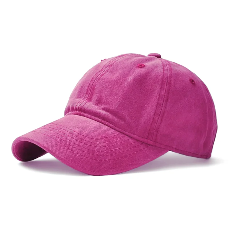 baseball hat signed cap -  Chokore Simple Washed Baseball Cap (Pink)