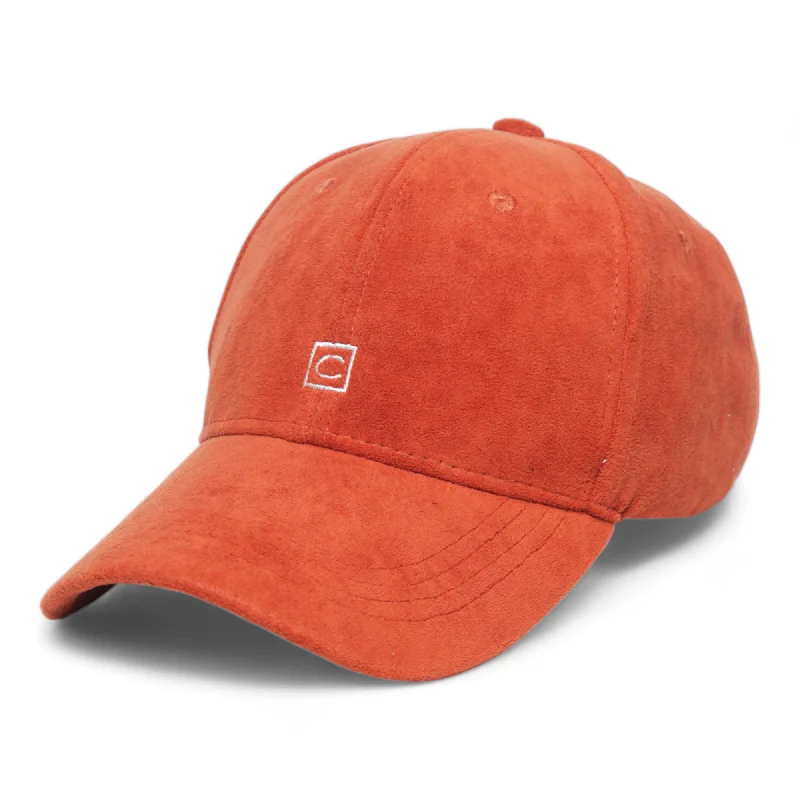 baseball hat player number -  Chokore Structured Suede Baseball Cap (Orange)