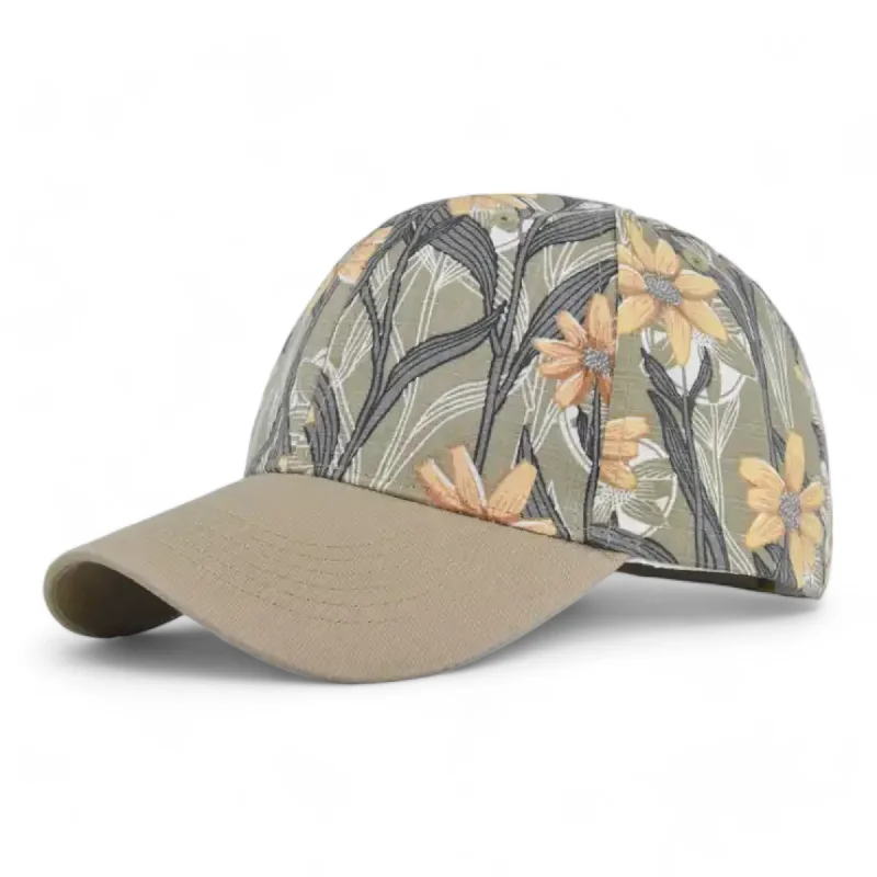 baseball hat taste win -  Chokore Tropical Style Leaf Print Baseball Cap (Olive Green)