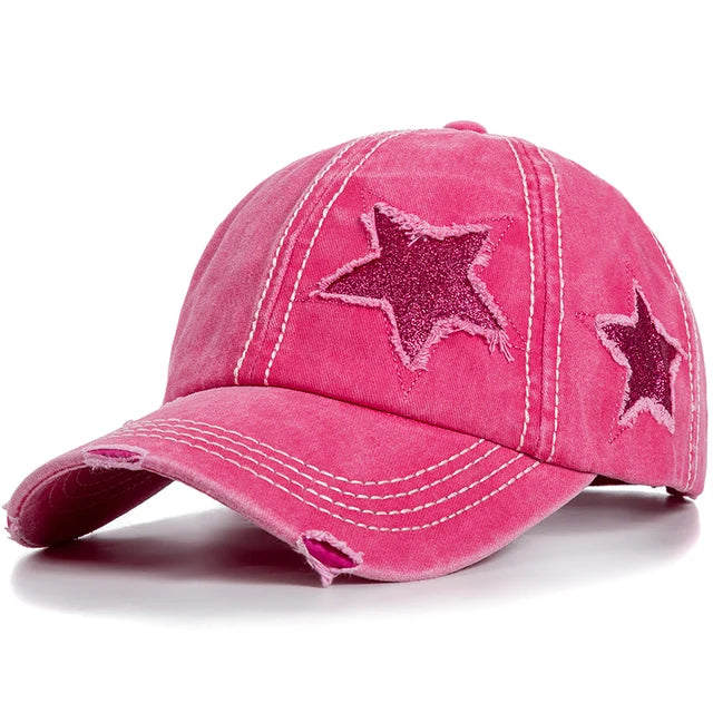 baseball hat clear win -  Cosmic Starburst Baseball Cap - Fushia