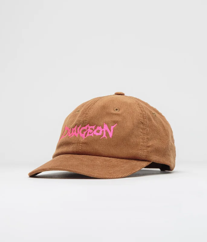 baseball hat family fun -  Dungeon Embroidered Logo Cap - Camel / Neon Pink