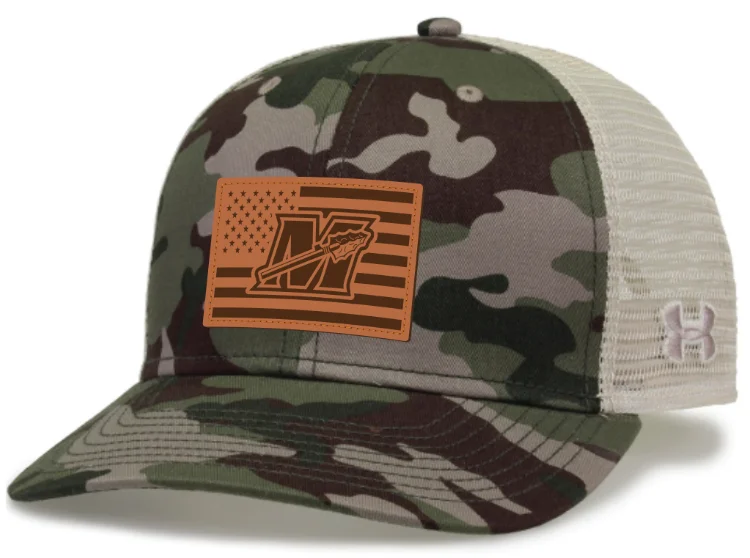 baseball hat soar far -  Under Armour Camo Patch Trucker Cap