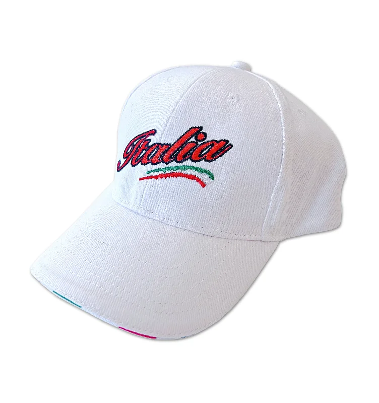 baseball hat move fast -  Italia White Baseball Cap