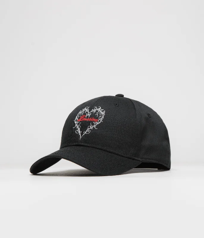 baseball hat pull through -  Limosine Heart Cap - Black