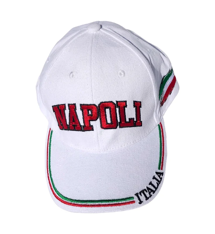 baseball hat smell fresh -  Napoli White Baseball Cap