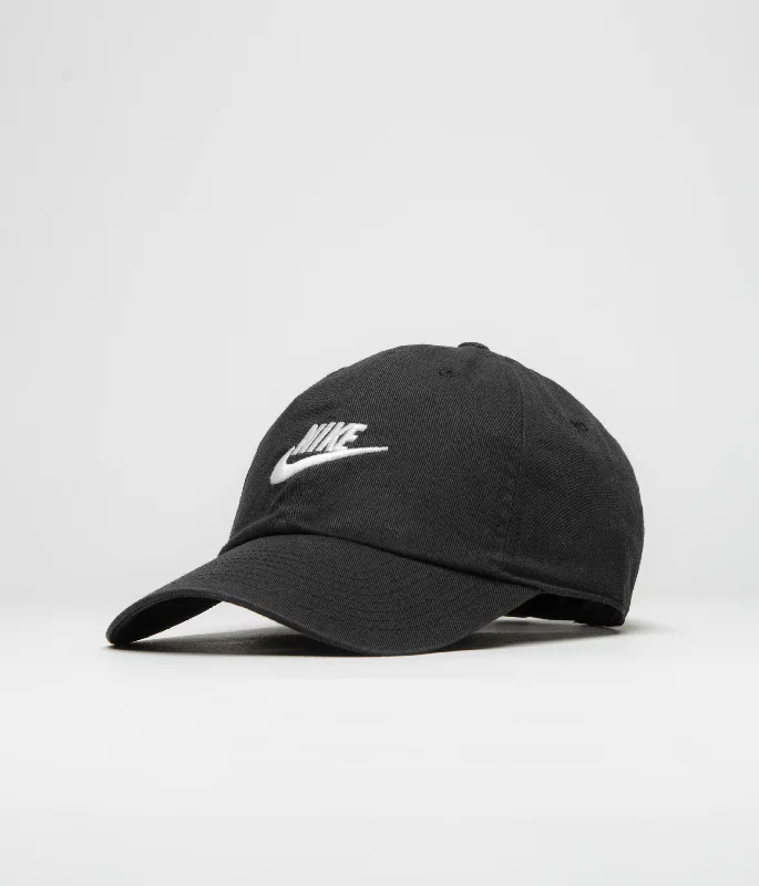 baseball hat viral style -  Nike Club Futura Wash Cap - Black / White