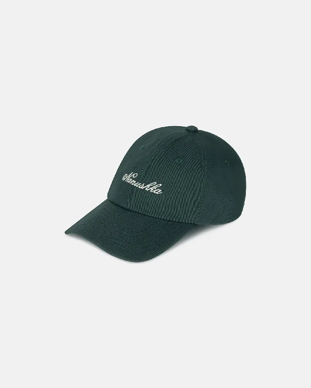 baseball hat them next -  Val - Calligraphy Baseball Cap - Pine Green