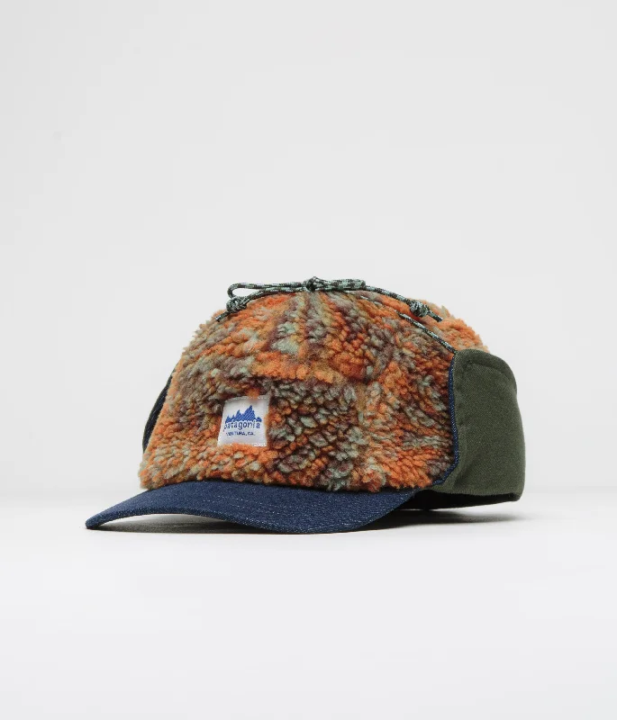 baseball hat luxury feel -  Patagonia Range Earflap Cap - Sun Wave: Raptor Brown