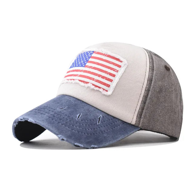 baseball hat community support -  Vintage American Flag Baseball Cap - Fushia