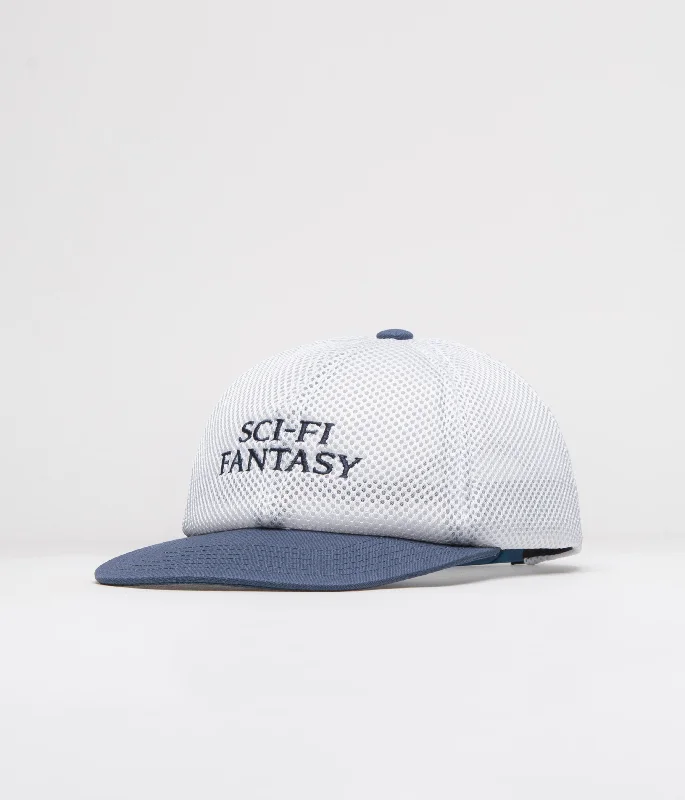 baseball hat groove on -  Sci-Fi Fantasy Logo Cap - White / Blue