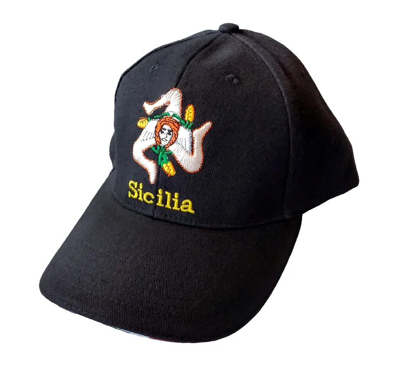 baseball hat be you -  Sicilia Flag Baseball Cap Black