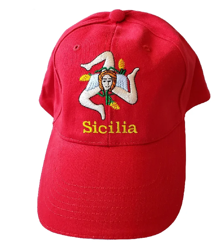 baseball hat exist bold -  Sicilia Flag Baseball Cap Red