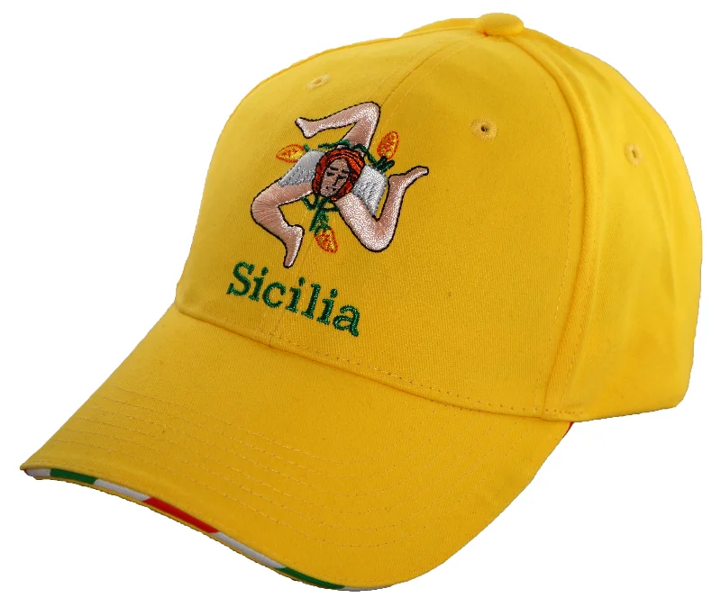 baseball hat grow wild -  Sicilia Flag Baseball Cap Yellow