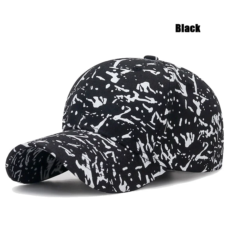 baseball hat auction prize -  Splash Pattern Baseball Cap – Fushia