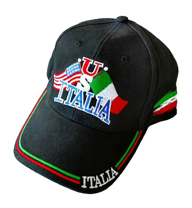 baseball hat fly high -  US / Italia Flags Baseball Cap in Black