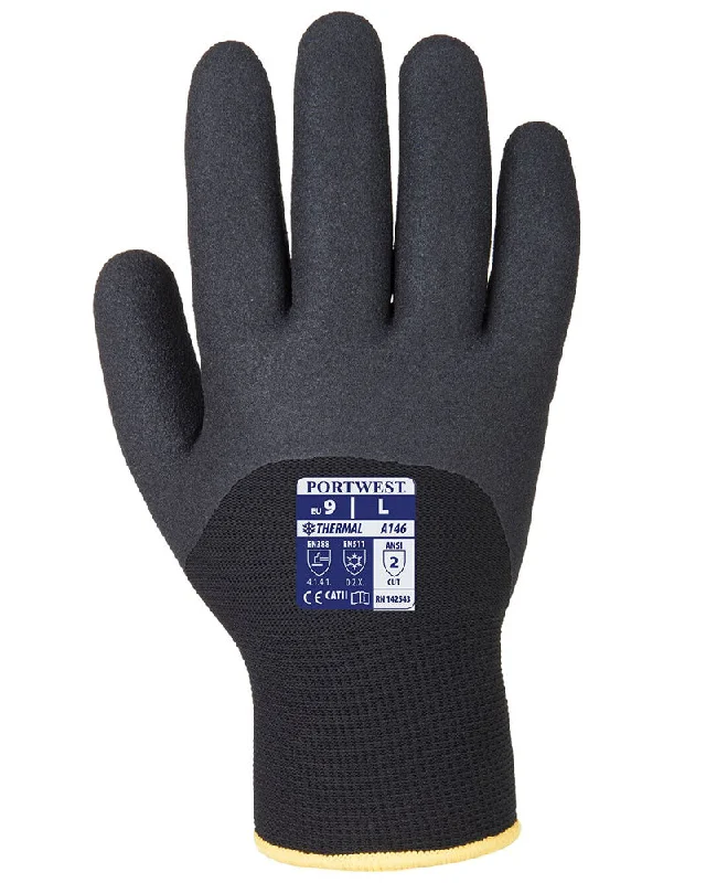 padded filming gloves -  (12 Pairs) Arctic Winter Insulated Black Palm Coated Gloves