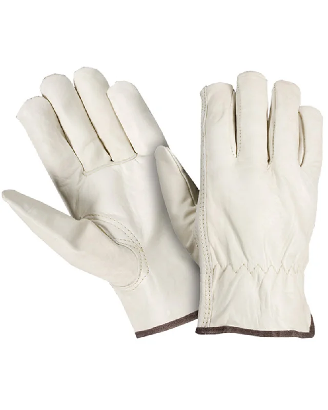 light formal gloves -  Grain Leather Cowhide Driver Gloves