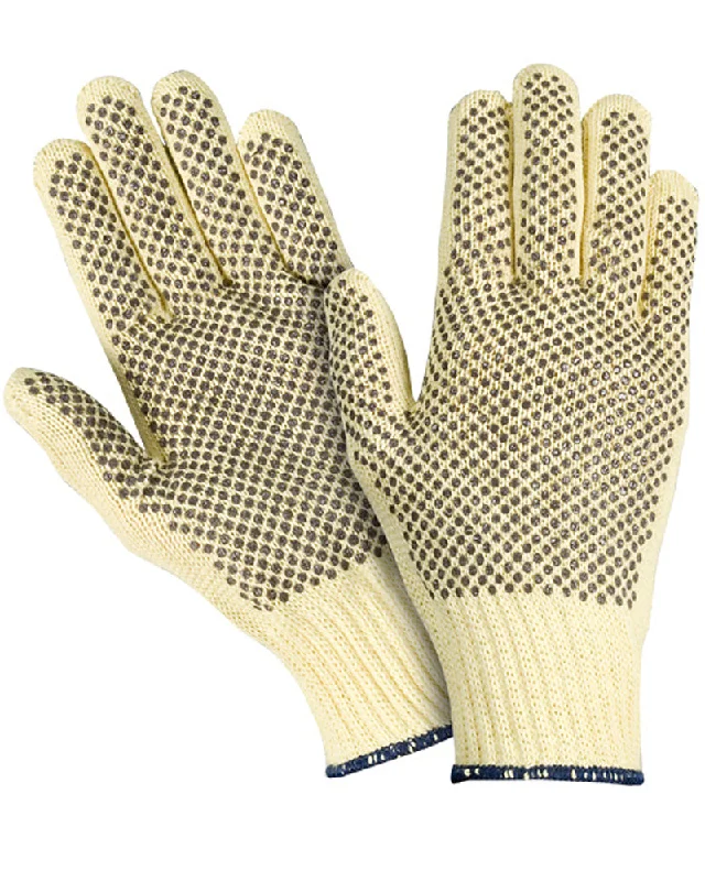 padded glass gloves -  (12 Pairs) Para-aramid Cut Resistant Gloves with PVC Dots