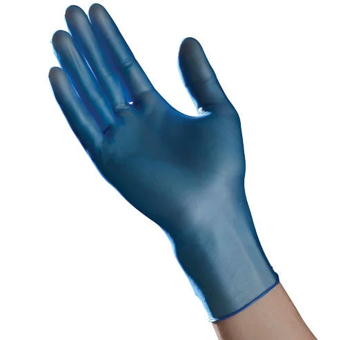 breathable woodworking gloves -  (160 Case/Full Pallet) Ambitex Blue Vinyl Powdered Gloves (3 mil) | Industrial Grade | Case of 1000