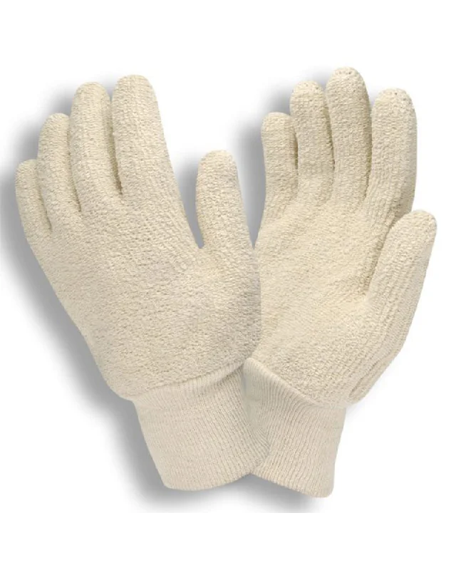 flexible crafting gloves -  Heavy Weight 24oz Loop Out Terry Cloth Cotton Gloves