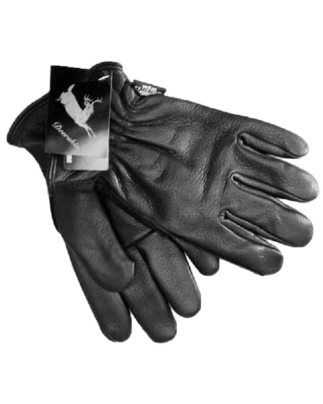 flexible performance gloves -  Black Deerskin Leather Thinsulate Driver Gloves