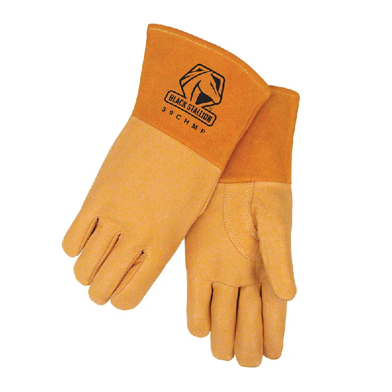 breathable quilting gloves -  Black Stallion 39CHMP-M Mighty Mig Champion Premium Grain Pigskin Welding Gloves, Medium