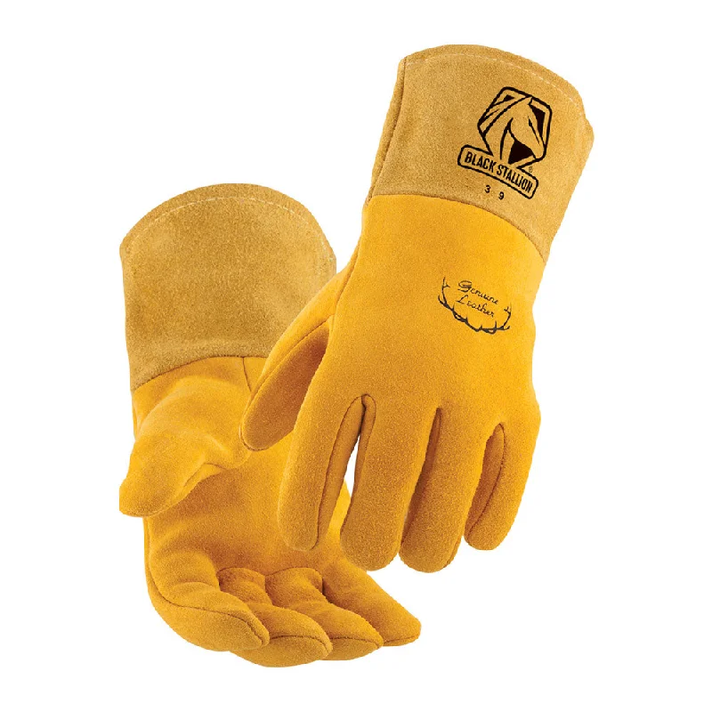 light sewing gloves -  Black Stallion 39S Mighty Mig Premium Deerskin Welding Gloves, Small