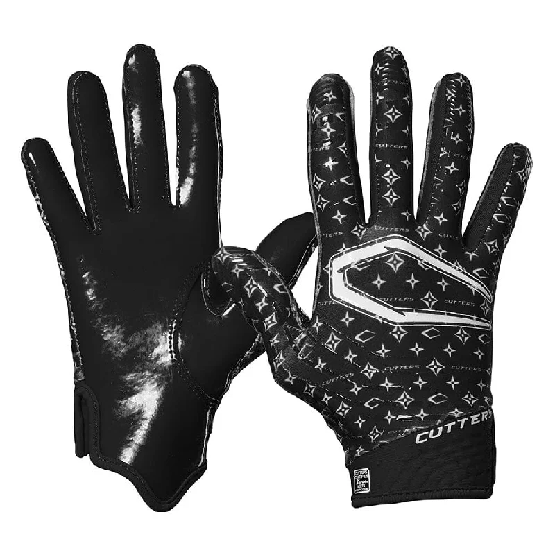 non-slip painting gloves -  Black/White Lux Rev 5.0 Limited-Edition Youth Receiver Gloves