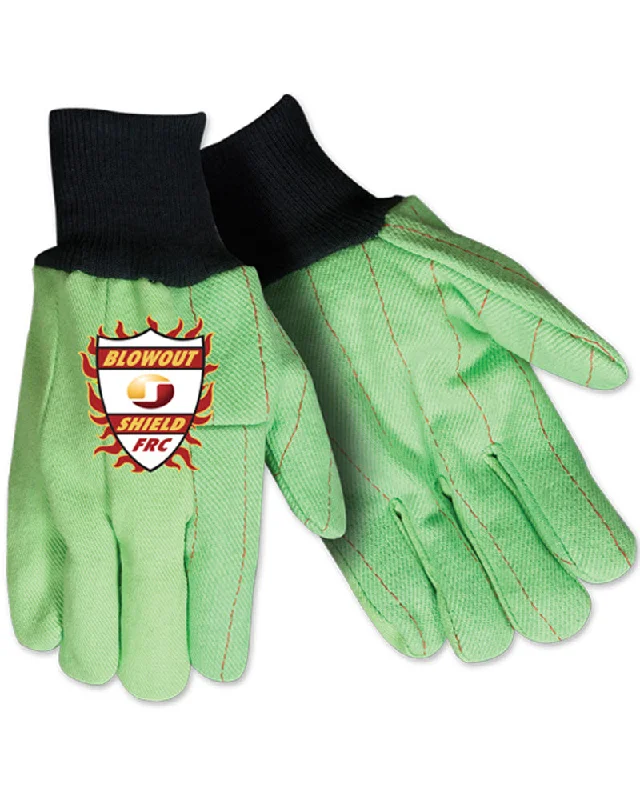 durable filming gloves -  Blowout Shield Flame Retardant Florescent Green 22 oz Gloves