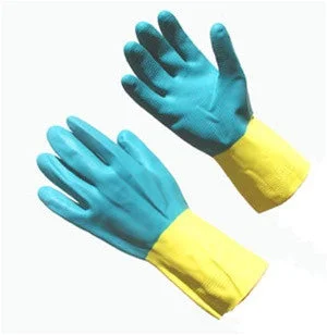 light painting gloves -  Blue Neoprene over Latex 28 Mil Chemical Handling Gloves