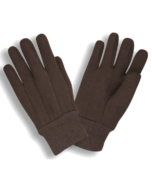 durable theatrical gloves -  Men's 8 oz Brown Jersey 100% Cotton Industrial Gloves