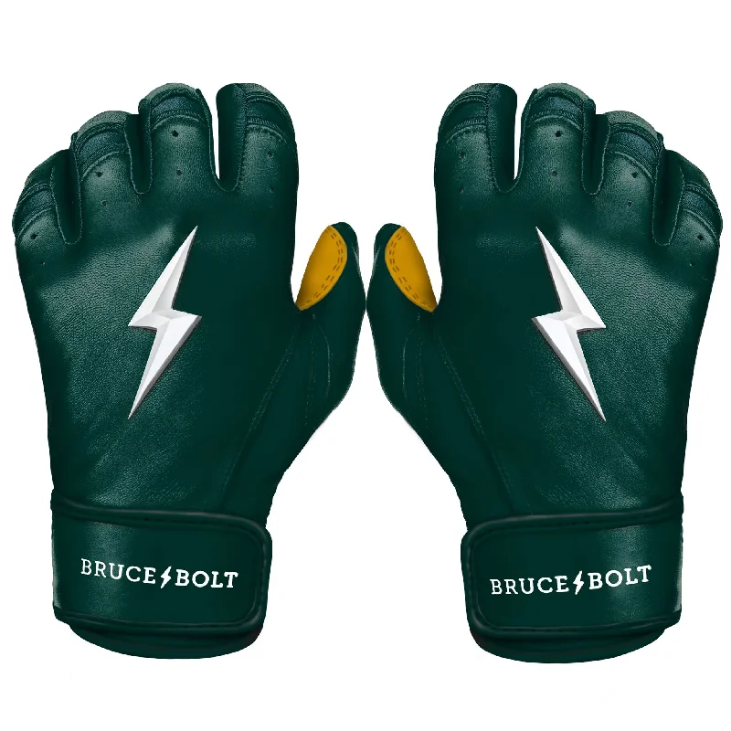 breathable beading gloves -  PREMIUM PRO Short Cuff Batting Gloves | GREEN