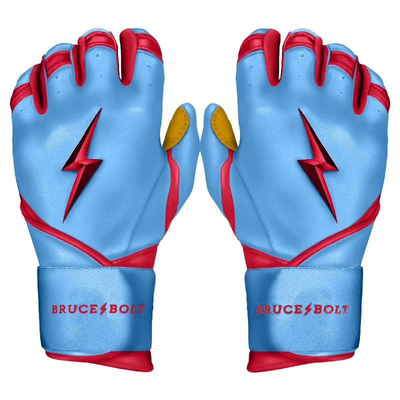 breathable painting gloves -  PREMIUM PRO BADER Series Long Cuff Batting Gloves | BABY BLUE