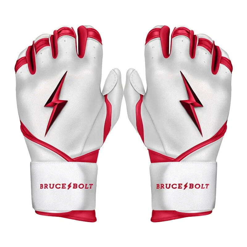 light theatrical gloves -  PREMIUM PRO CHROME Series Long Cuff Batting Gloves | RED