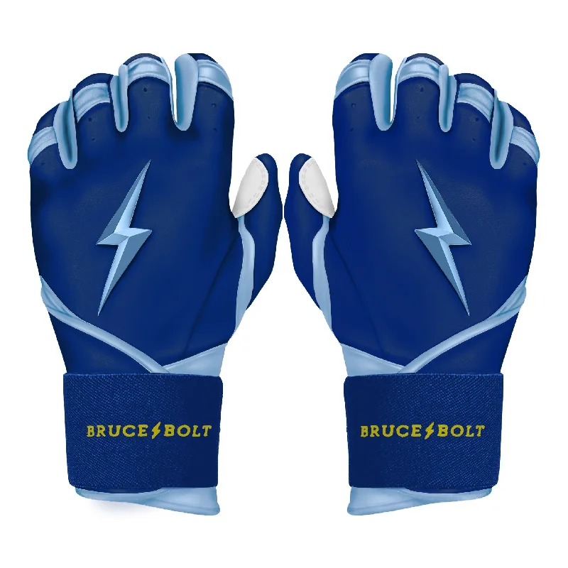 flexible dance gloves -  PREMIUM PRO Creator Series Long Cuff Batting Gloves | TAMPA BLUE