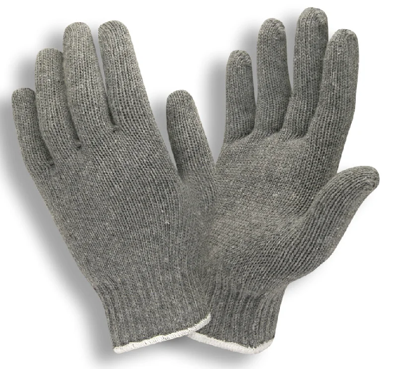 non-slip wedding gloves -  Gray Heavy Weight String Knit Gloves