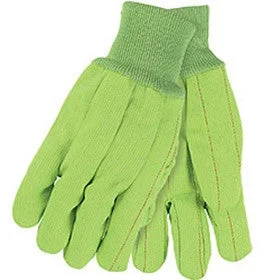 non-slip knitting gloves -  High Visibility Lime Green 22 oz. Double Palm Cotton Work Gloves