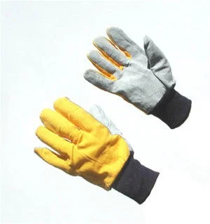 breathable ceramic gloves -  Leather Palm Heavy Duty Work Gloves Knitwrist