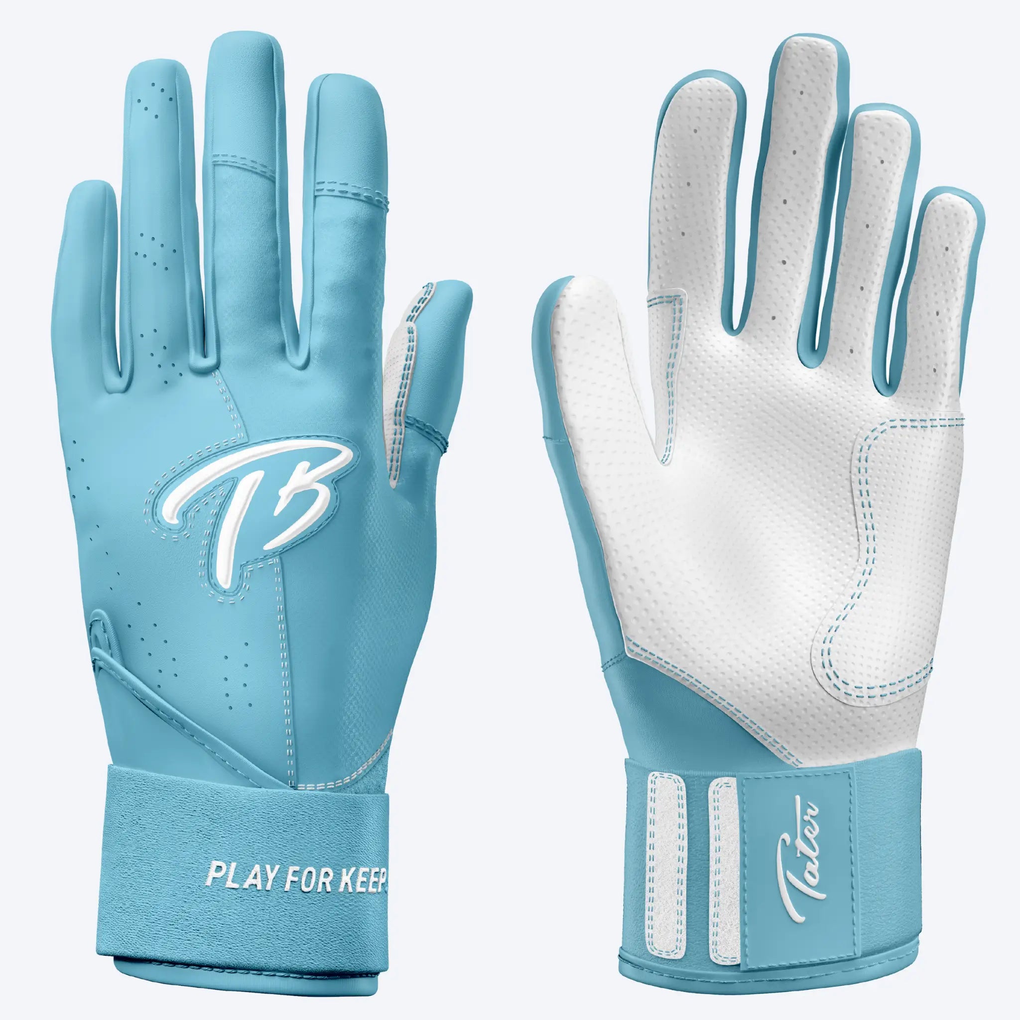 soft jewelry gloves -  Long Cuff Batting Gloves | Baby Blue Sky