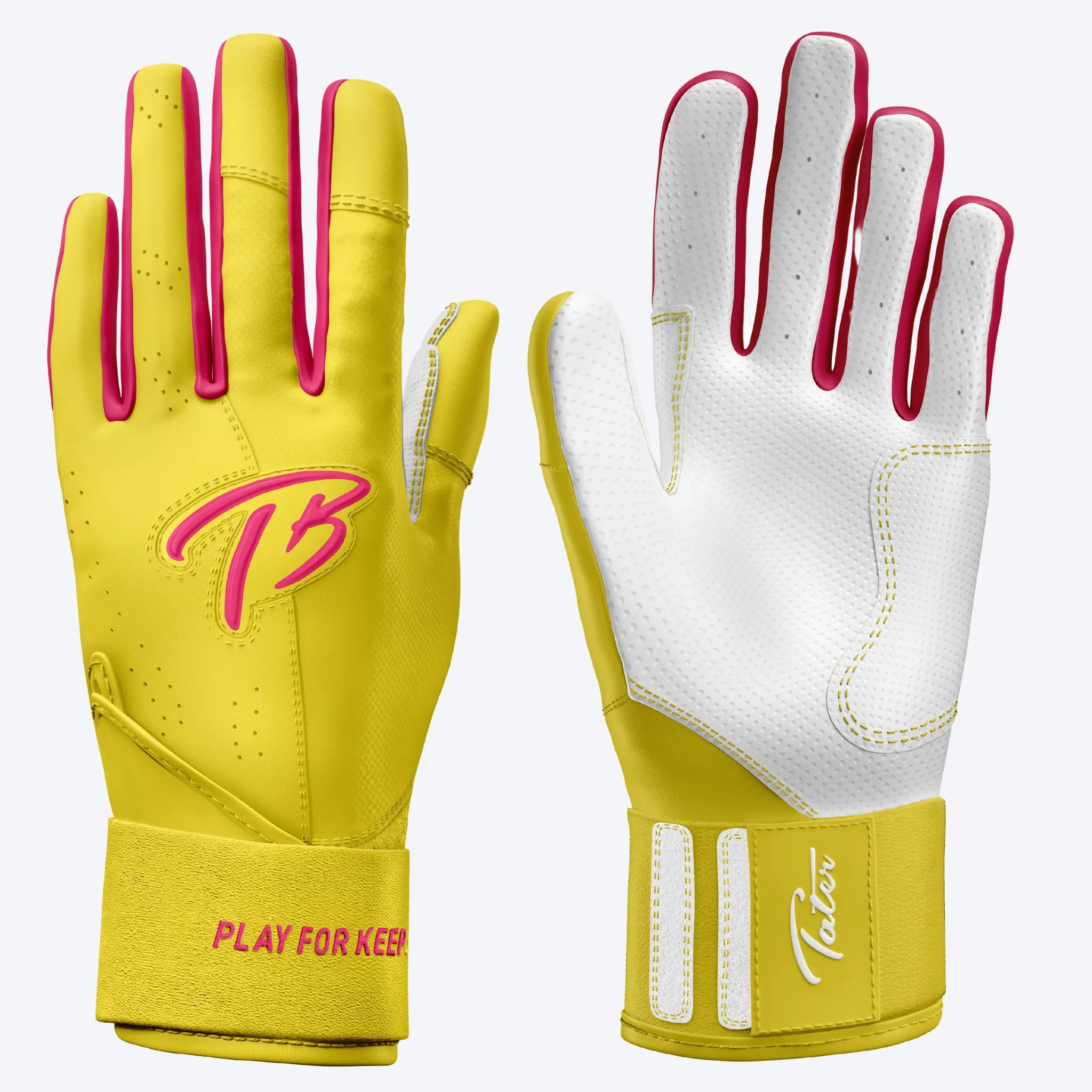 durable woodworking gloves -  Long Cuff Batting Gloves | Pink Lemonade