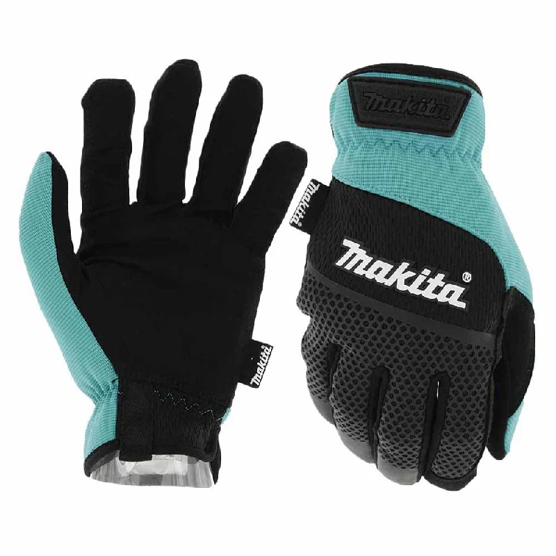 non-slip calligraphy gloves -  Makita T-04151 Open Cuff Flexible Protection Utility Work Gloves (Medium)