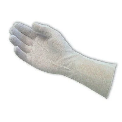 light theatrical gloves -  14" Light Weight Mens' 100% White Cotton Lisle Inspection Gloves